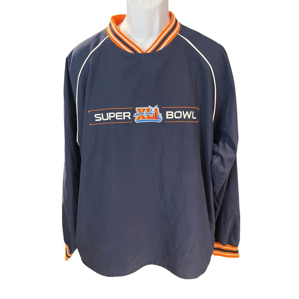 Vtg Reebok Men's L embroidered Super Bowl XLI 41 windbreaker